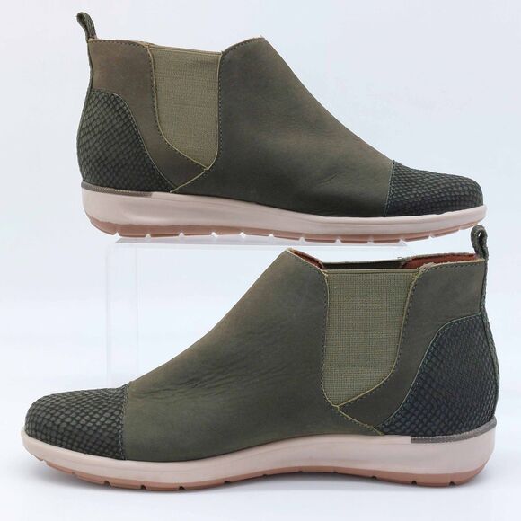 Walking Cradles Womens 6M Olive Osmond Leather Chelsea Ankle Boots Comfort Shoes - Picture 5 of 10